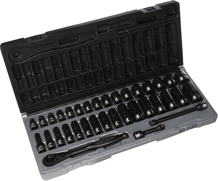 3/8" DRIVE, 35PC, METRIC,  STD SOCKET SET