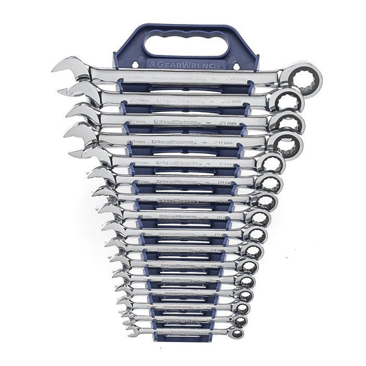 GEARWRENCH 16PC COMB METRIC RATCHET WRENCH SET