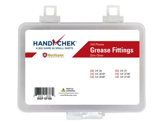 GREASE FITTING STANDARD ASSORTMENT 100 PIECE HANDI-CHEK VERSION