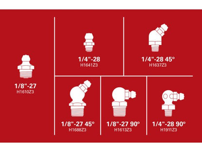 GREASE FITTING STANDARD ASSORTMENT 100 PIECE HANDI-CHEK VERSION