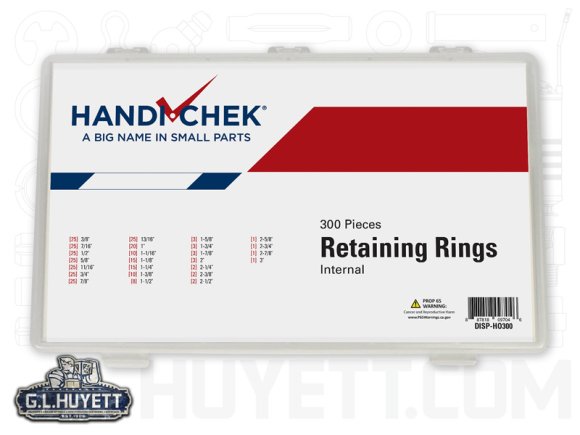 RETAINING RING, INTERNAL, ASSORTMENT, 300 PIECE, HANDI-CHEK VERSION