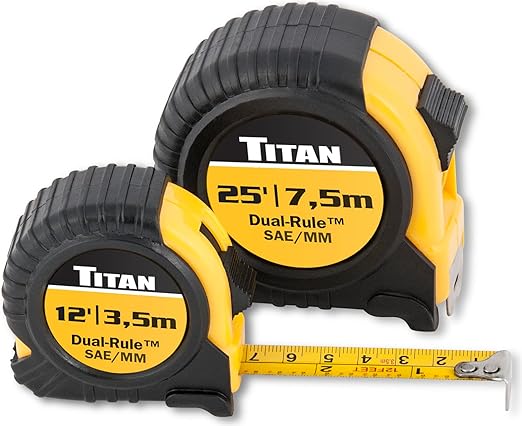 TITAN, 2PC, STD/METRIC, TAPE MEASURE