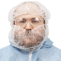 FROGWEAR™ WHITE POLYPROPYLENE DISPOSABLE BEARD COVERS