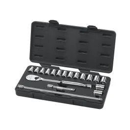 GEARWRENCH, 18PC, 1/2", DR METRIC SOCKET SET